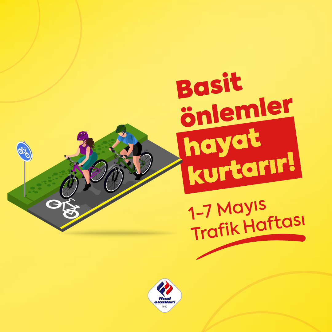 finalokullari's tweet photo. Basit önlemler sizi ve çevrenizi güvende tutar, hayata bağlar.

#FinalOkulları #TrafikHaftası https://t.co/RBCJjWgjxn