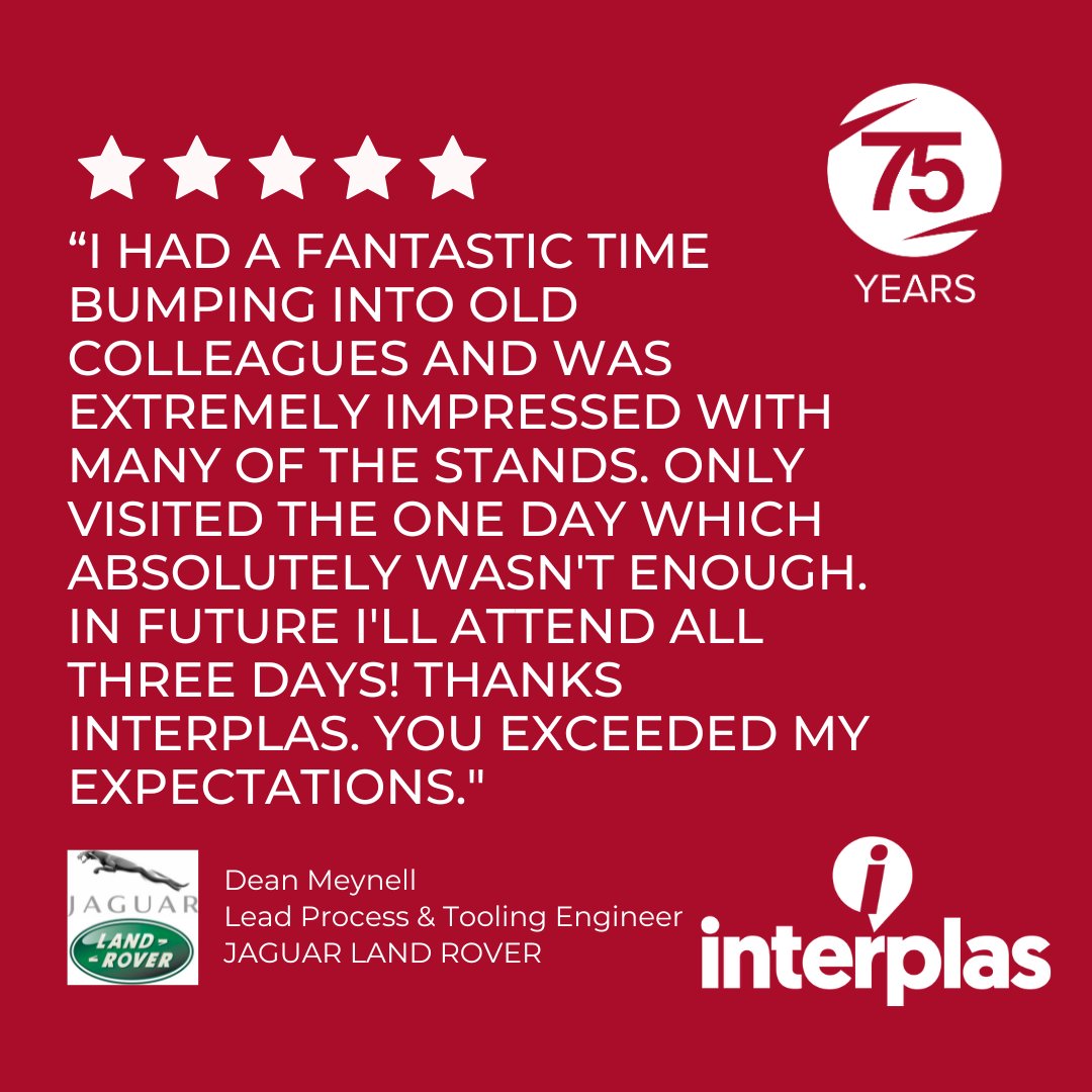 InterplasUK's tweet photo. According to one of our previous visitors, one day at Interplas simply isn't enough!

Register for #Interplasuk and discover innovation, collaboration and education across 3 high-impact days ➡️ https://t.co/Ipf9cSZGjz https://t.co/6nBDVBgIrd