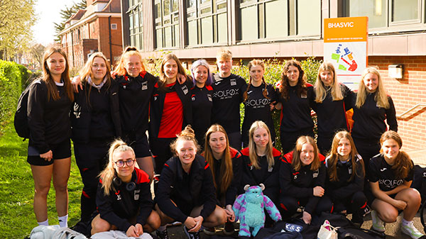 BHASVIC's tweet photo. Proud to see our Women's Football team setting off on their journey to Accrington Stanley for the National Cup Final. Wishing the team the very best for tomorrow in the final with Runshaw College, looking to take the crown in this prestigious colleges cup #womensfootball #UTB https://t.co/qYBcsjn8LC