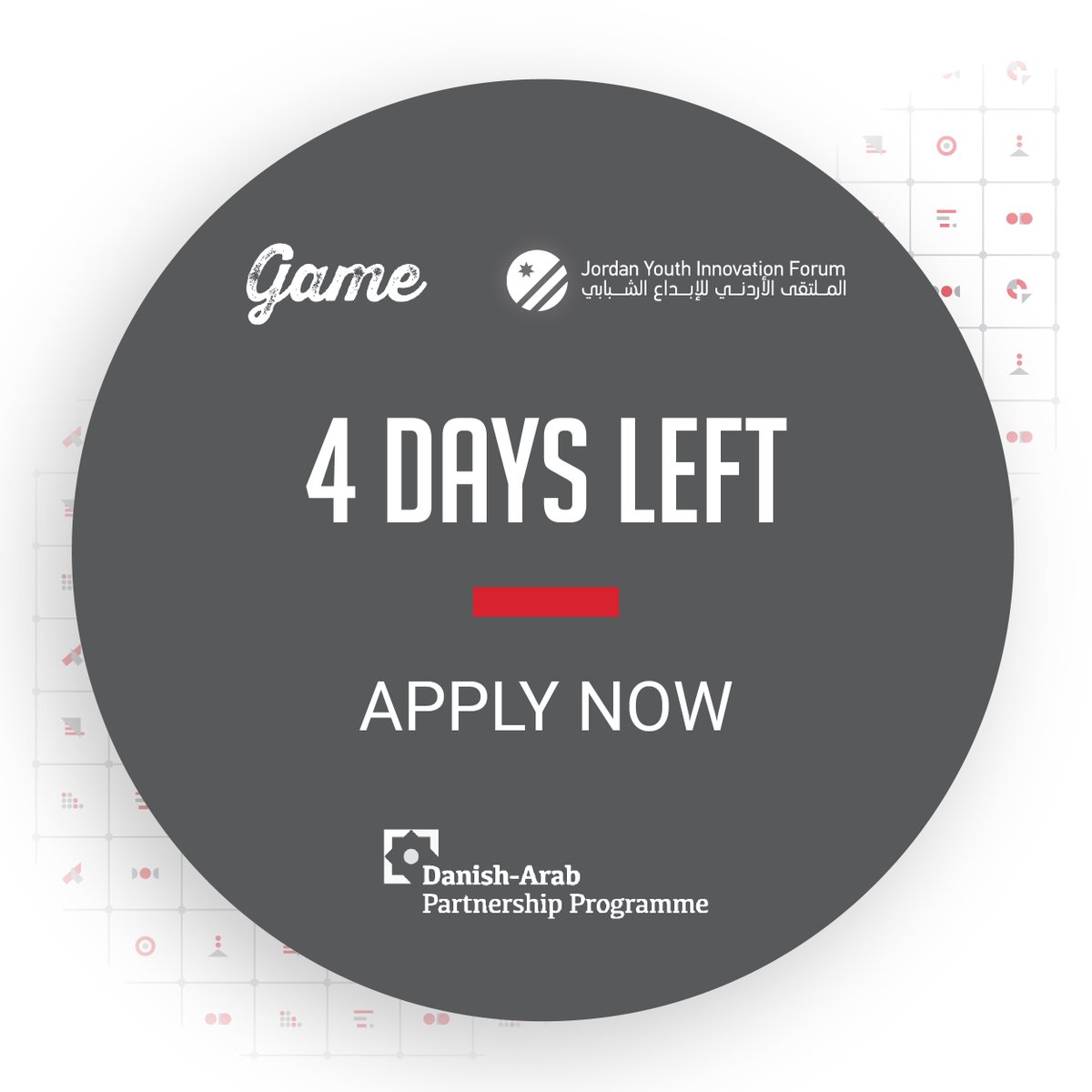 YouthInJordan's tweet photo. Only 4 days left to apply for the technical skills trainings! ⏳
🔗Apply now: https://t.co/WKCx8l6oWi
@GAMEinJordan
@DAPPdk
@PlanInterJordan
@actionaidAR
#JYIF #YouthInJordan #GAMEInJordan #WELOVEASPHALT #ReadyforTomorrow https://t.co/8vRUC1epUU