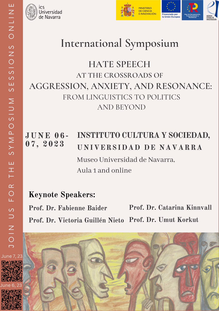 Melike Akkaraca Kose (@nosy_korora) on Twitter photo #callforpapers The deadline for #abstractsubmissions has been extended to 7th of May, 2023. #submityourabstract Hybrid International Symposium on Hate Speech at the crossroads of aggression, anxiety and resonance will be held at the <a href="/ICS_unav/">ICS Unav</a>. Online presentations are welcome. #callforpapers The deadline for #abstractsubmissions has been extended to 7th of May, 2023. #submityourabstract Hybrid International Symposium on Hate Speech at the crossroads of aggression, anxiety and resonance will be held at the <a href="/ICS_unav/">ICS Unav</a>. Online presentations are welcome.