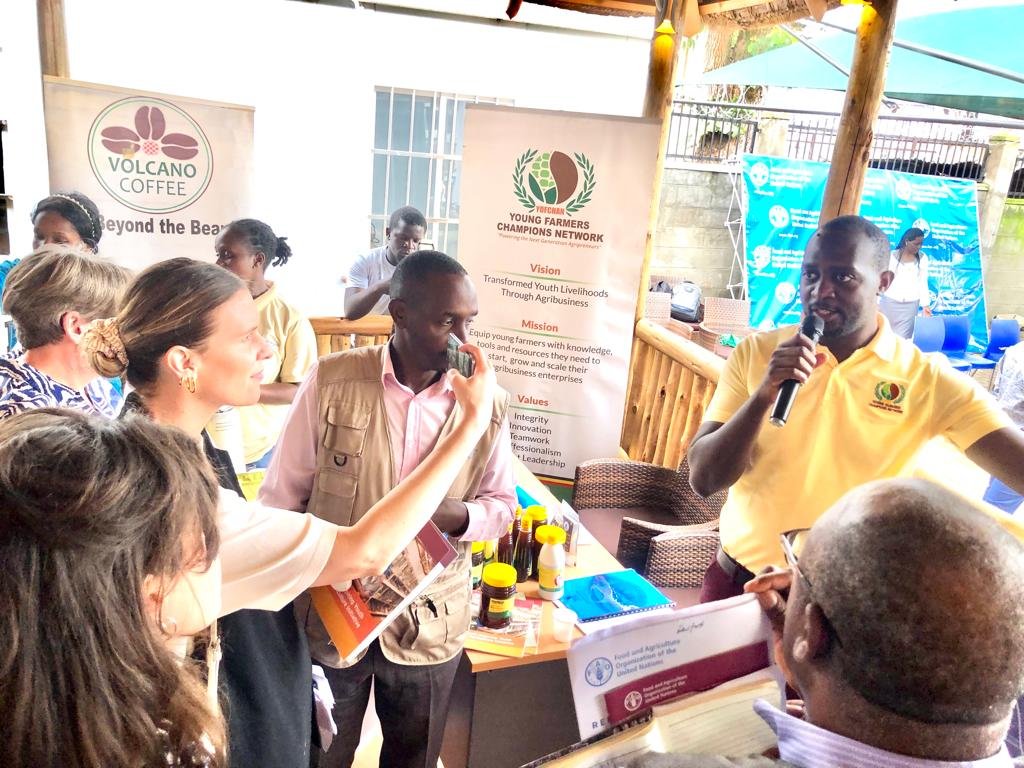 yofchan's tweet photo. #FlexibleVoluntaryContribution mission in 🇺🇬:Today together with our champions @Baristahouseug @GKatabazi @martin_tenywa2 @kalf_rabbitry @karijiraki #JBNAMS  we are exhibiting at @FAOUganda offices, showcasing some of our Champions' work, actions  &amp; technologies. https://t.co/ek2mbQgoKu