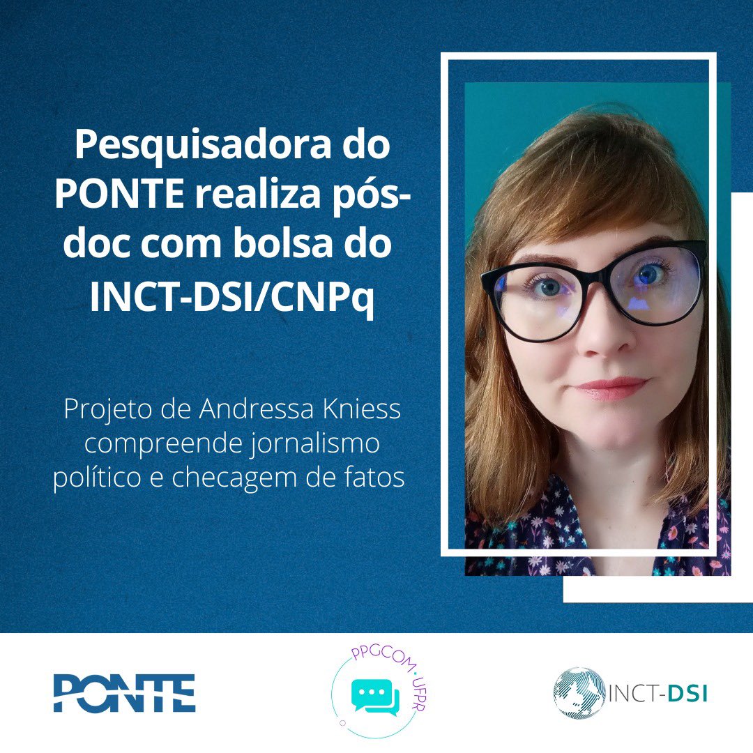globalmediaUI's tweet photo. A professora Andressa Kniess (@Butturee), integrante do PONTE, é a nova pesquisadora de pós-doutorado do PPG em Comunicação da UFPR 👏👏 https://t.co/qM7QiolUy7