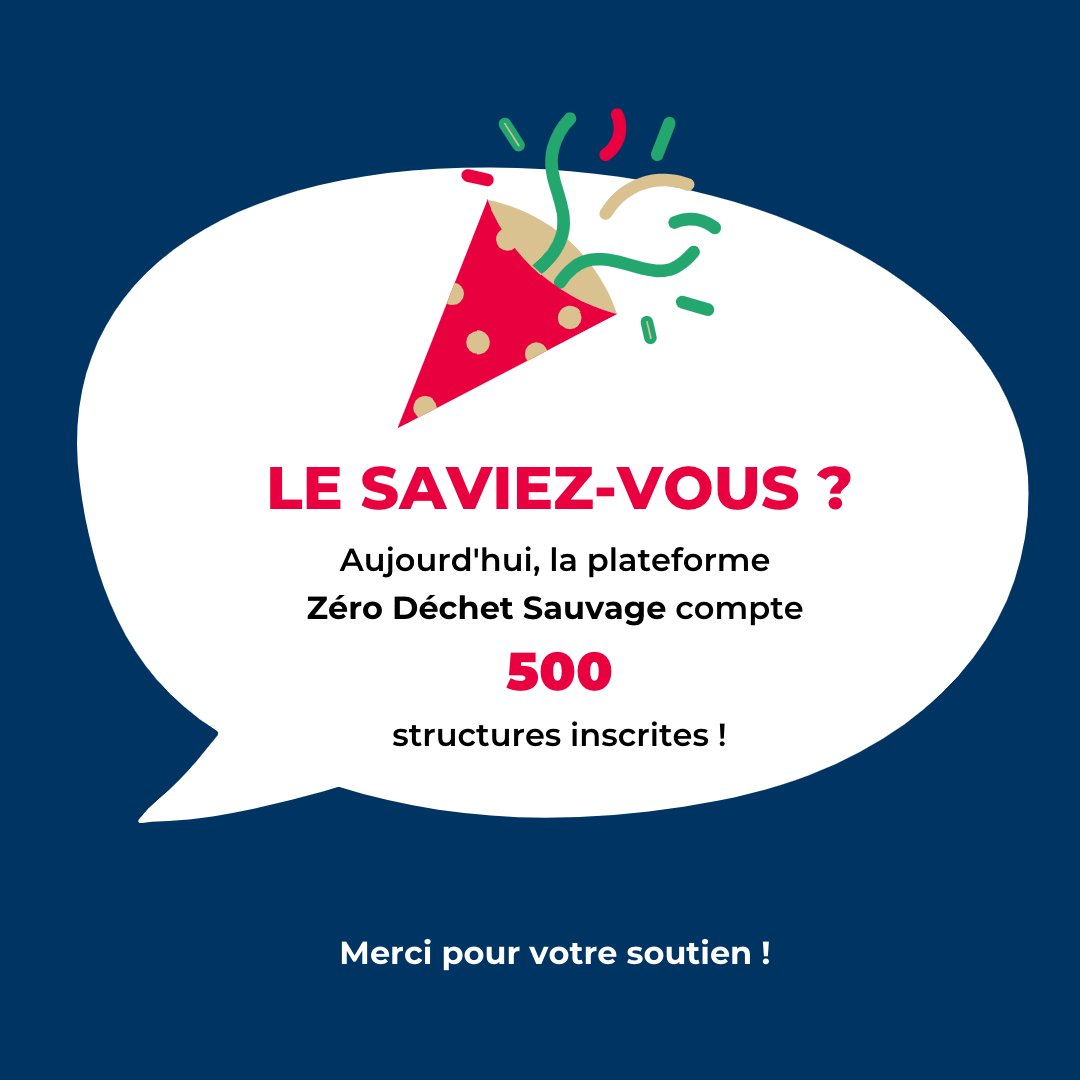 ZeroDechetSauv's tweet photo. Merci aux 500 structures engagées qui ont rejoins le réseau de la plateforme collaborative @ZeroDechetSauv 🌍 

https://t.co/RB7PXOWZaF https://t.co/UG7s7WIyAi