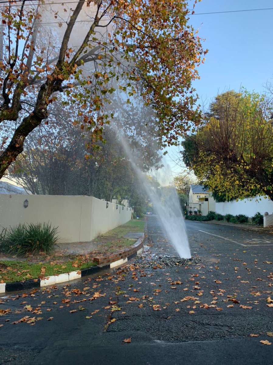 kathrobins's tweet photo. @JHBWater Cnr 3rd and 11th Avenues, Parktown North. No response since reported at 07:30 this morning.
An absolute waste, not to mention damage to surrounding properties and roads. https://t.co/051ylfPTNj