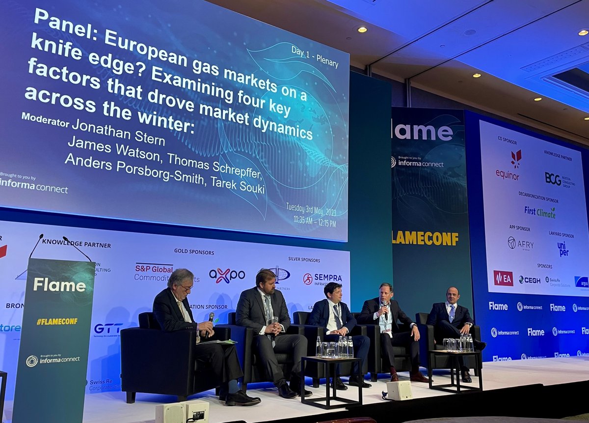 #FLAMECONF 2023
Thomas Schrepffer, VP Origination & Business Development @vnghandel, took part in today's panel discussion '𝘌𝘶𝘳𝘰𝘱𝘦𝘢𝘯 𝘨𝘢𝘴 𝘮𝘢𝘳𝘬𝘦𝘵𝘴 𝘰𝘯 𝘢 𝘬𝘯𝘪𝘧𝘦 𝘦𝘥𝘨𝘦?' with #gasmarket experts from @OxfordEnergy, @Eurogas_Eu, @BCG & @TellurianLNG