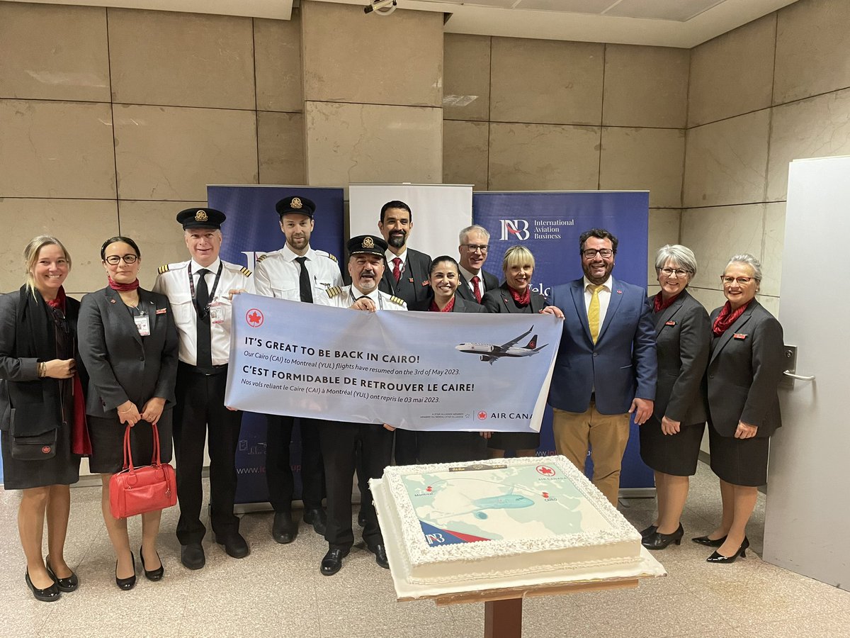 MehdiSentissix's tweet photo. WE ARE BACK IN CAI #risehigher #aircanada #flytheflag 
AC75 CAIYUL (12:40-17:00) flight is back with a 298 seated B787-900 🇪🇬🇨🇦🍁
Operating up to three times weekly
30 seats in Signature Class
21 seats in Premium Economy
247 seats in Economy class https://t.co/RZQTBBBEVJ