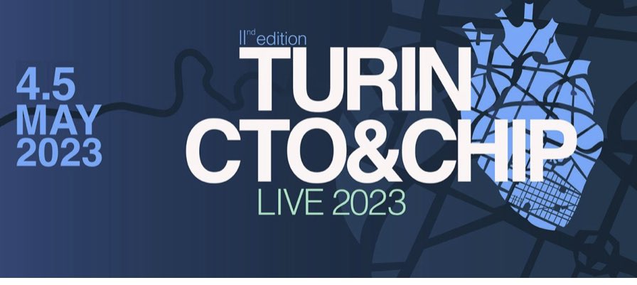 BarberoUmberto's tweet photo. Join us tomorrow in Turin for the 2nd Edition of #TurinCTO&CHIP meeting with @GagnorAndrea and @RobertoGarbo1 and an amazing program of live cases and expert lectures!
Program 👉 https://t.co/LRqqqwT9mi https://t.co/Jh0N7gmlyJ
