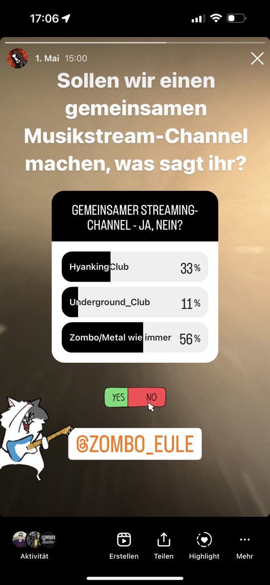 Ergebnis auf #insta .

Noch ist Zeit abzustimmen. ✅ 
Unten klicken und entscheiden. 

Euer Rat ist wichtig! 😈

Bin gespannt auf das Ergebnis! 🔥

#gamingcommunity #TwitchDE <a href="/TwitchDE/">Twitch DE</a> #musik #duo #drummer #singer #music #show #community
