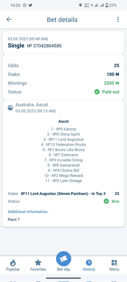 JohnJohnab's tweet photo. Horse racing can be sweet if you have good staking power.

@bossolamilekan1 
@MistaFelix_ 
@Ekitipikin 
@spiriitual 
@DenaroFreeBets https://t.co/wkv0l6jCeR
