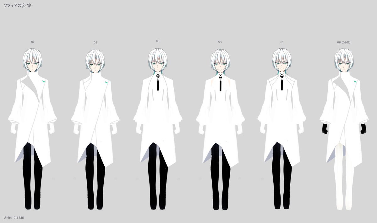 metropias's tweet photo. 【WIP】
ソフィアの衣装デザインをしました。
始まりの色ともいわれる白を用い「拍子抜けするくらい簡素にした時にだけ出るカッコよさを」「研究者感」「見たことない感じ」を表現しています。

#メトロピアス  #イラスト  #illustration  #創作 #マウスプラザ https://t.co/pyiZhU0FYC