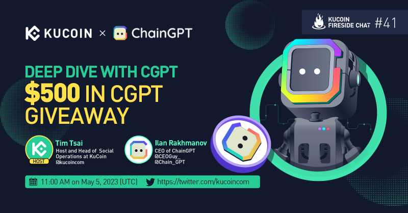 kucoincom's tweet photo. Don't miss out on our upcoming #KuCoin Twitter Space with @Chain_GPT, as we deep dive into their project.

$500 USDT Giveaway (10 winners, $50 in CGPT

1) Follow @kucoincom &amp; @Chain_GPT
2) RT &amp; tag 2 friends
3) Join Space

Set a reminder ✅