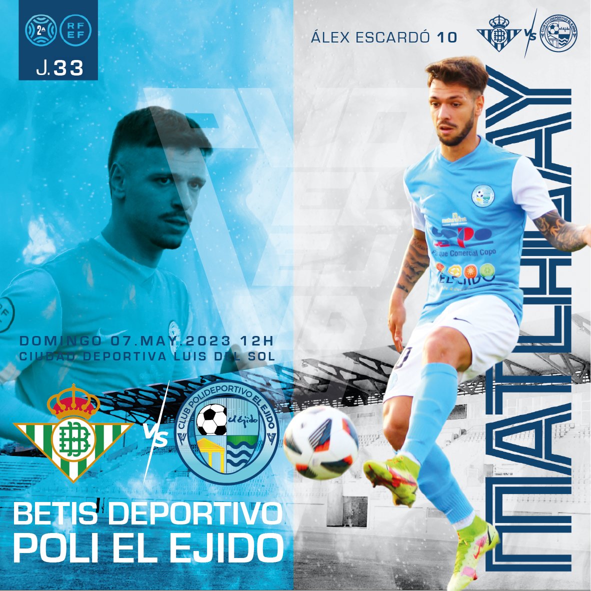 Poli_ElEjido's tweet photo. 🔵PRÓXIMO PARTIDO🔵

Mientras hay vida, hay esperanza.. y lucharemos #MuchoPoli💪💙

📅 7 Mayo
⏲ 12h
🆚 @RBetisCantera 
🏟 Ciudad Deportiva Luis del Sol

📻@RadioWebCelest1
🔗https://t.co/PwsMmm8XkP

💻Twitch
🔗https://t.co/hJvJh7NE2k

📺@RTVBetis https://t.co/imF3AU2Tg6