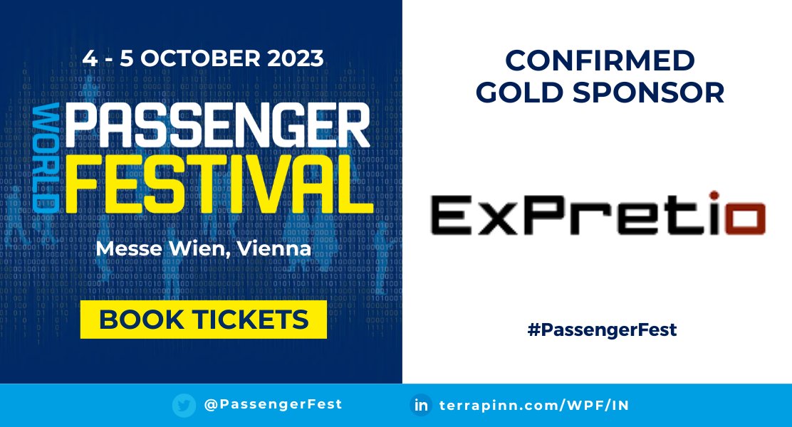 🔉 We are excited to welcome <a href="/ExPretio/">Expretio</a> to #PassengerFest 2023 as Gold Sponsors!

Reserve your stand to exhibit in front of the mobility &amp; transportation leaders -->> ow.ly/MGjE50ObLk4