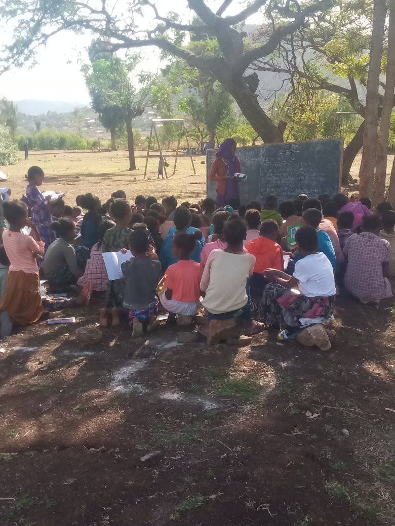 TghatMedia's tweet photo. Students in selekleka (Tigray) resume school like this. Their schools have been destroyed by the genocidal forces.  1/n
https://t.co/bmL6QPz4dh https://t.co/RpMugNBjOk