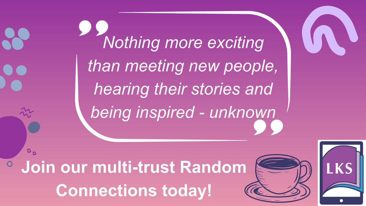 library_mpft's tweet photo. Do you want to meet someone new from a different trust? 
Join our combined MPFT/SWYPFT Random Connections to connect, learn and collaborate with colleagues across the NHS.
Sign up here: https://t.co/9gHZksyzn4
@WellbeingMpft
@mpftnhs
#RandomisedCoffeeTrial https://t.co/3ifmldxnjK