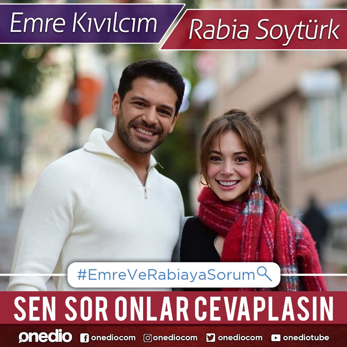 Rabia Soytürk ve Emre Kıvılcım sorularınızı yanıtlamak için çok yakında Onedio’da! 🤩 Merak ettiğin her şeyi #EmreveRabiayaSorum hashtagiyle paylaş, onlar yanıtlasın!