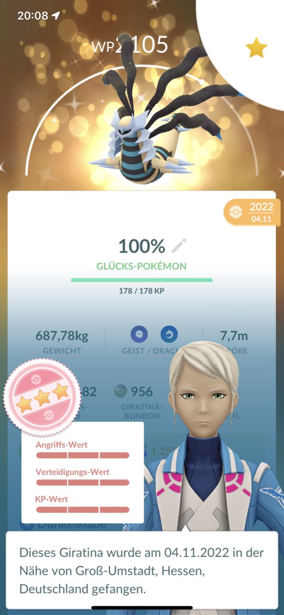 BlackJay_03's tweet photo. Shundo Giratina!!! 🥳 Finally!! Via lucky trade with a good friend, so happy. Those trades are the best. 🤩 #PokemonGo #Giratina #Shundo #GiratinaOrigin #100IV #Shiny https://t.co/UbXh60feV3