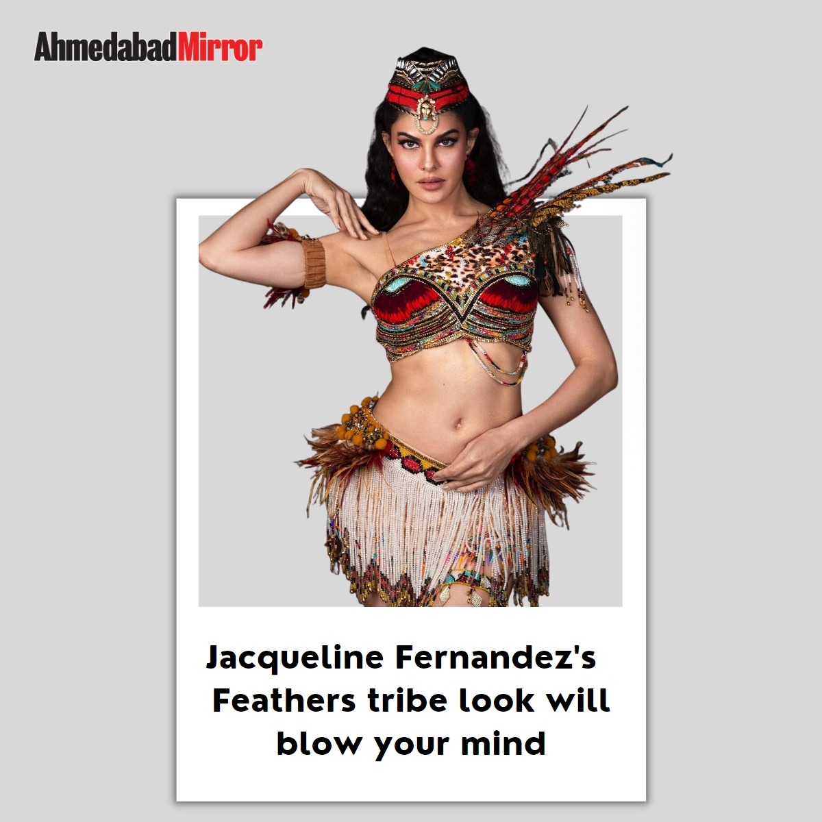 ahmedabadmirror's tweet photo. Jacqueline Fernandez's  Feathers tribe look will blow your mind

pc: @filmfare 

#68thfilmfareawards2023 #jacquelinefernadez #bollywoodactress #costume #talkoftown #style #designe #new #viral #viralnews #ahmedabadmirror https://t.co/KS4wNw0s3V