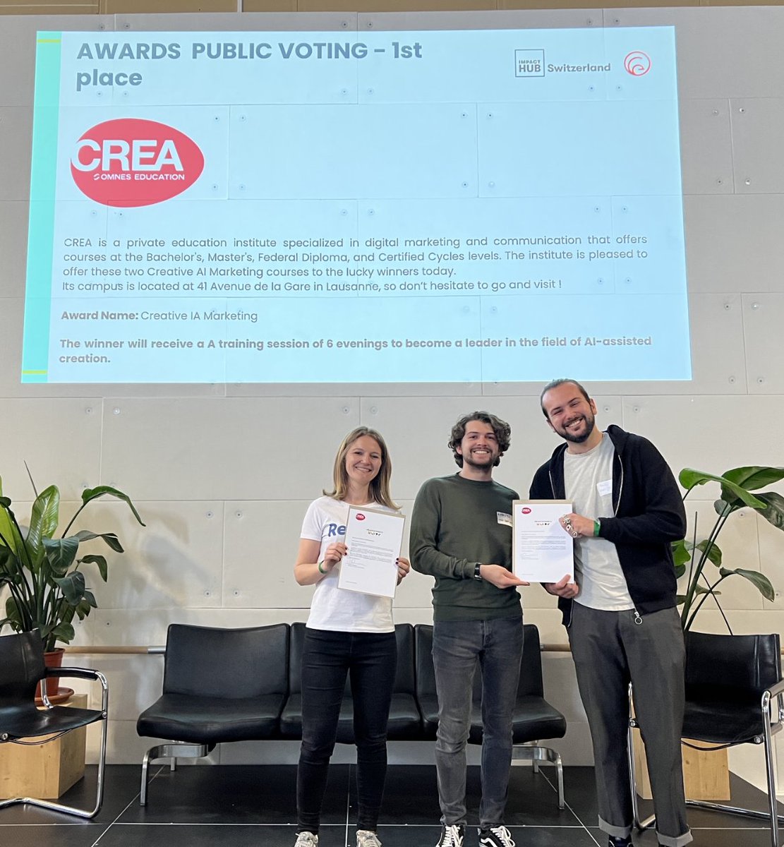 CE_Transition's tweet image. #DemoDay2023
A BIG thank you to all our award partners CREA - OMNES Education UBS wemakeit.com Daiana Cocora Expando Digital EU Business School Impact Hub Switzerland who have made DemoDay an even greater experience! 
#CETransition #CircularSwitzerland #CircularEconomy