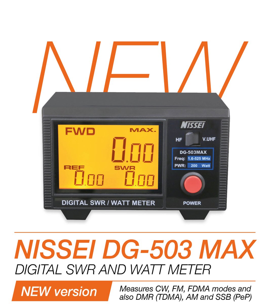 New Nissei DG-503 MAX that measures in DMR, AM and SSB modes. Check all new and back in stock products in pihernz.com
#swrmeter #powermeter