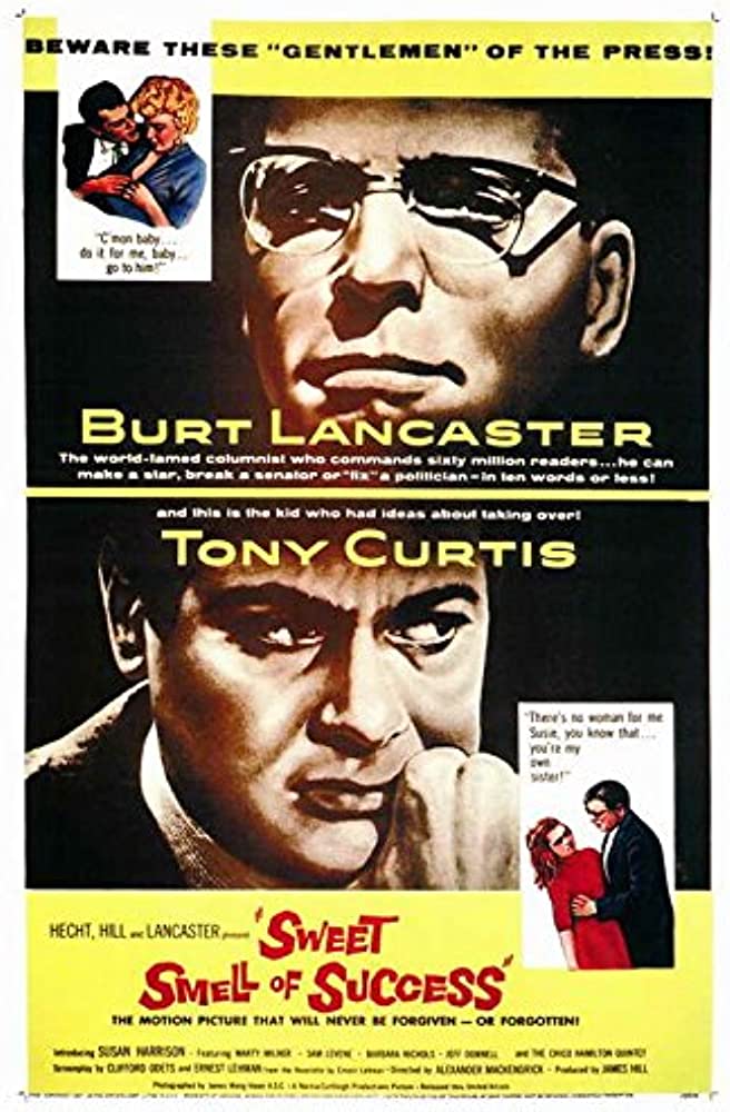 TCMComingUp's tweet photo. #ComingUpOnTCM
SWEET SMELL OF SUCCESS (1957) #BurtLancaster #TonyCurtis #SusanHarrison
Dir.: #AlexanderMackendrick 6:30 PM PT
A sleazy PR man will do anything to get his clients mentioned in a powerful gossip column.
1h 36m | Drama | TV-PG
#TCM #TCMParty #JamesWongHowe https://t.co/2oPxsj92Yc
