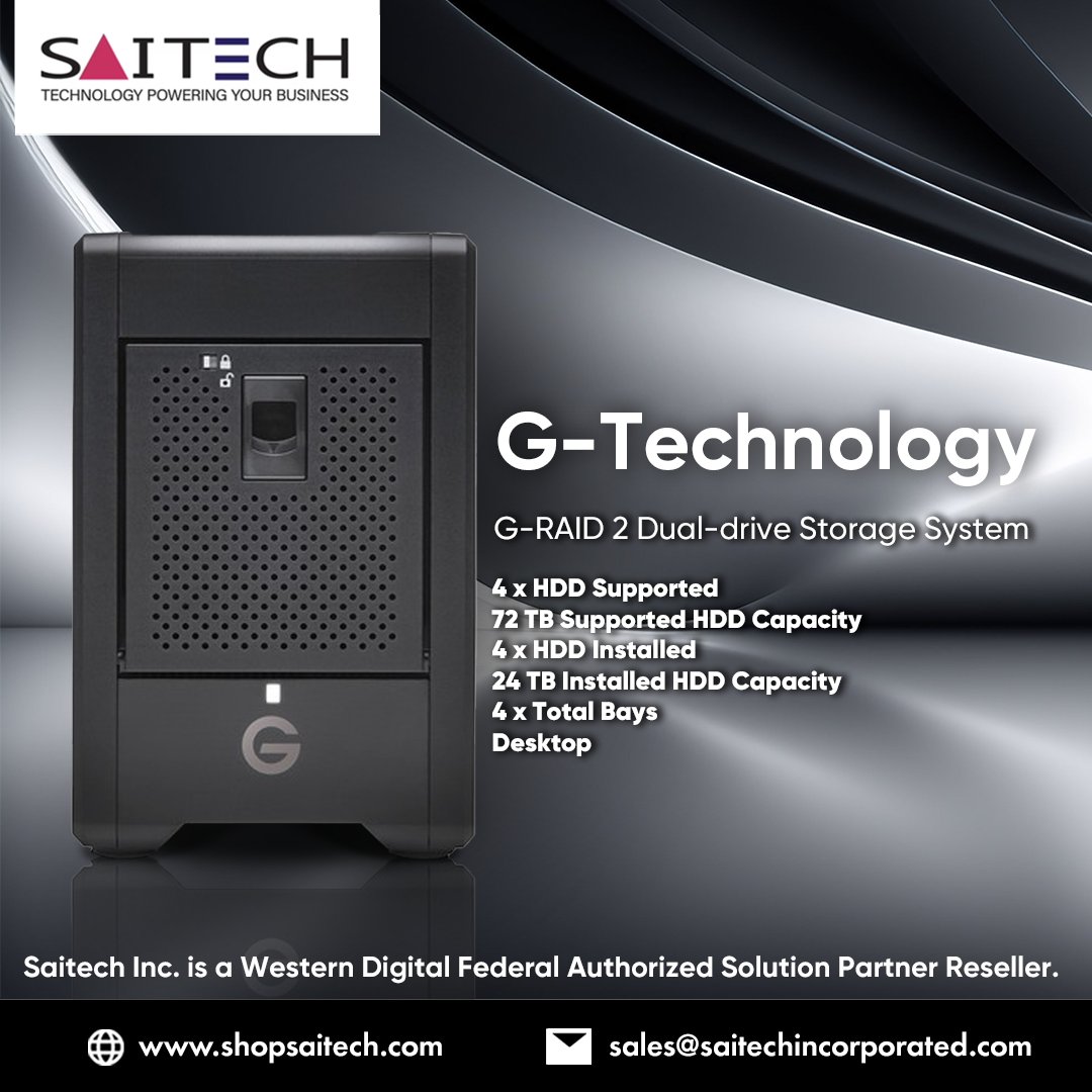 SaitechInc's tweet image. Looking for reliable, high-performance storage for your creative projects?

Check out the #GTechnology #GRAIDShuttle 4!👍

👉 shopsaitech.com/ProductDetail/…

#Shopsaitech #SaitechInc #WesternDigital  #ExternalHardDrive #DataStorage #ProfessionalGrade #HighPerformance #TechAccessories