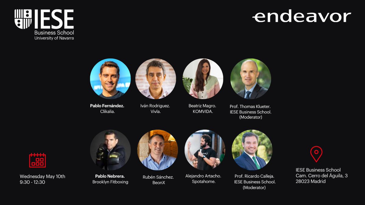 Endeavor Spain (@endeavorspain) on Twitter photo 🔈Últimos cupos para sumarte a “From Startup to
Scale Up”, el evento que hemos organizado junto al <a href="/iesebschool/">IESE Business School</a>💡bit.ly/3AKAXJf. Apunta 📌 miércoles 10/5 de 9:30 a 12:30 pm: un espacio para conocer la mirada y la experiencia de personalidades destacadas del ecosistema. 🔈Últimos cupos para sumarte a “From Startup to
Scale Up”, el evento que hemos organizado junto al <a href="/iesebschool/">IESE Business School</a>💡bit.ly/3AKAXJf. Apunta 📌 miércoles 10/5 de 9:30 a 12:30 pm: un espacio para conocer la mirada y la experiencia de personalidades destacadas del ecosistema.