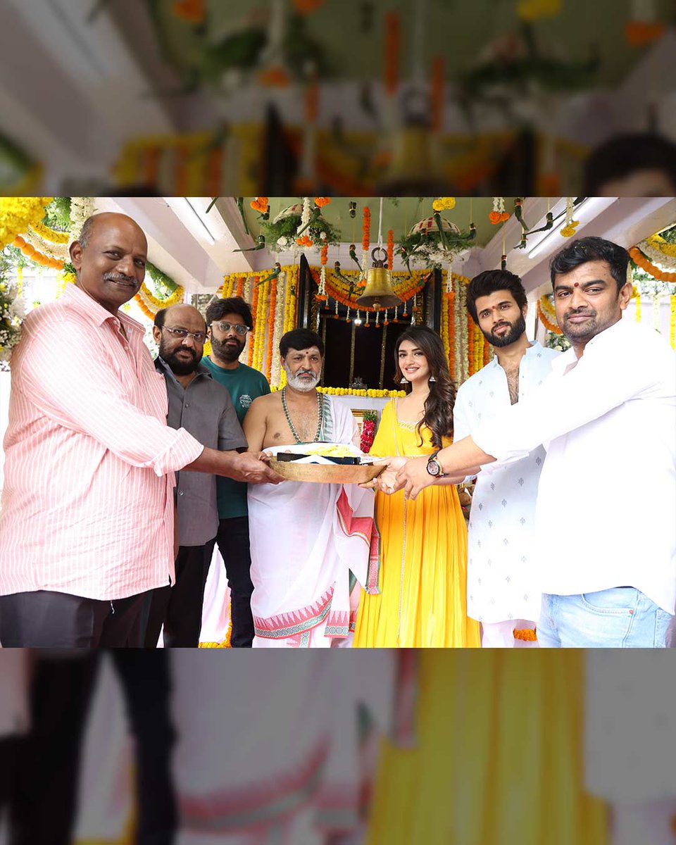 #VD12: @TheDeverakonda & @sreeleela14's next with @gowtam19 launched with a formal pooja, and we can't wait to see the fresh pair on screen. 

#VD12Begins #VCinema