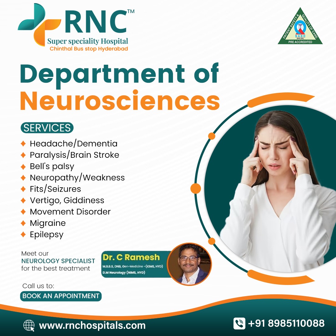 hospital_rnc's tweet photo. Department of Neurosciences SERVICES
◆ Headache/Dementia
◆ Paralysis/Brain Stroke
◆ Bell's palsy
◆ Neuropathy/Weakness
◆ Fits/Seizures
◆Vertigo, Giddiness
Contact: +91 8985110088
Visit: https://t.co/7K3xw8GhM4
#neuroscience #neuroproblems #neurotreatment #migraines https://t.co/pRT1qaDsXv