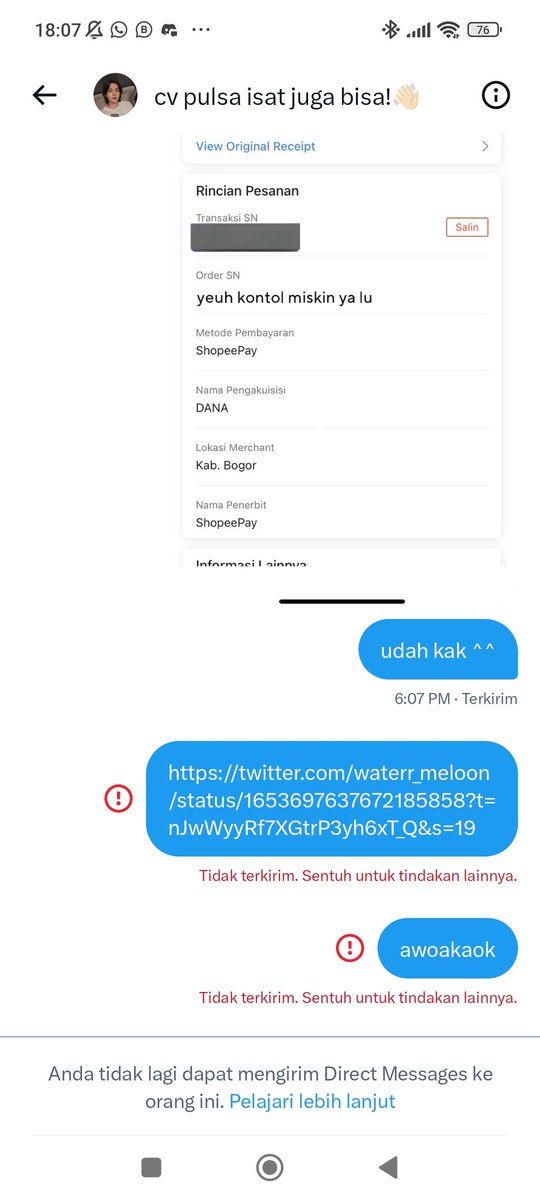arseyyies's tweet image. HATI HATI SCAMMER! jangan mau beli di @sendizri penipu awoakw rasain🤪

 janji gak nipu cantik? @sendizri wkwkwk @sendizri

#zonauang #zonaba #zonajajan #zonabu hati hati semuanya