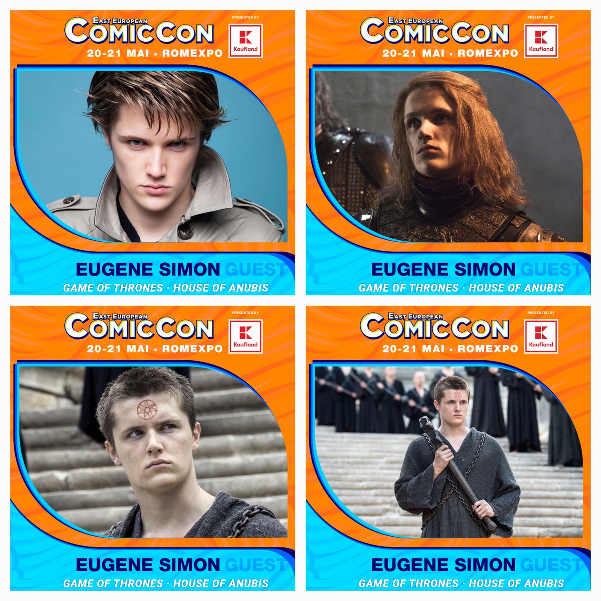 DMJConsult23's tweet photo. I'm delighted to announce that @Eugene_Simon will be at @eeccon, 20-21 May 2023 in #Bucharest, #Romania.
Further info here: https://t.co/hvNUcGyvNb
#EugeneSimon
#GameOfThrones #HouseOfAnubis #TheFence #Genius #KillBenLyk #MyFamilyAndOtherAnimals https://t.co/UnfUGx8bT7