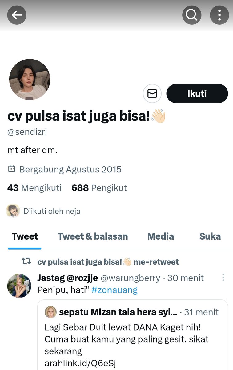 arseyyies's tweet image. HATI HATI SCAMMER! jangan mau beli di @sendizri penipu awoakw rasain🤪

 janji gak nipu cantik? @sendizri wkwkwk @sendizri

#zonauang #zonaba #zonajajan #zonabu hati hati semuanya