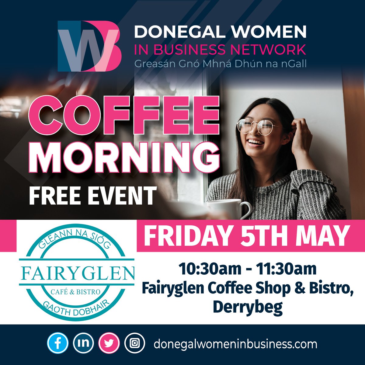 gteic@Gaoth Dobhair (@gteicgaothdobh1) on Twitter photo Ócáid iontach á eagrú ag <a href="/DonegalWB/">Donegal Women in Business</a>, Dé hAoine 5ú Bealtaine 10.30r.n.
Is féidir clarú don ócáid ag donegalwomeninbusiness.com/event/coffee-m…
#donegalwomeninbizz Ócáid iontach á eagrú ag <a href="/DonegalWB/">Donegal Women in Business</a>, Dé hAoine 5ú Bealtaine 10.30r.n.
Is féidir clarú don ócáid ag donegalwomeninbusiness.com/event/coffee-m…
#donegalwomeninbizz