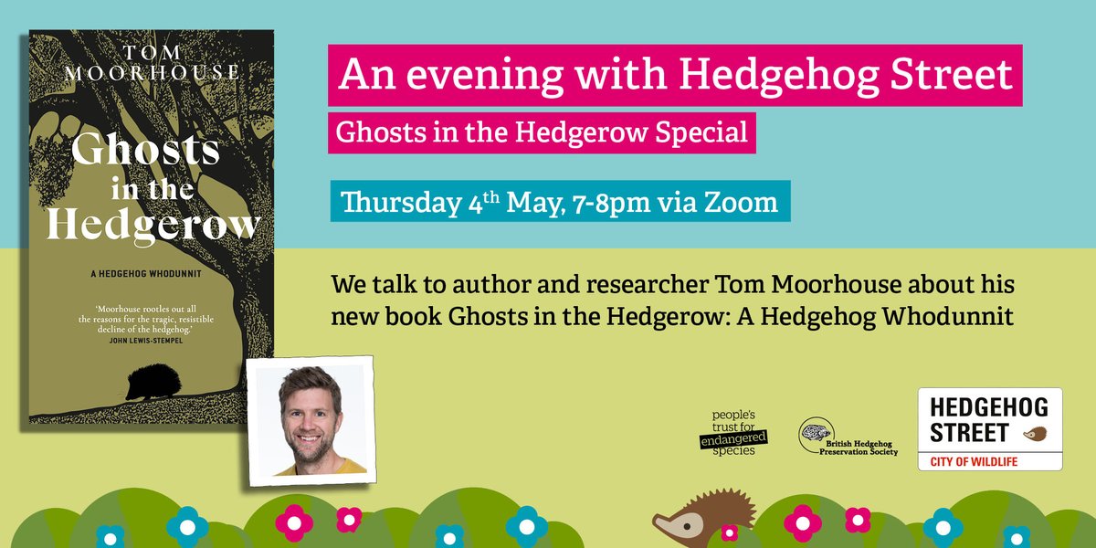 Looking forward to chatting all things hedgehog with Tom Moorhouse @Authologist tomorrow! 🦔🦔 

Join us for an evening with Hedgehog Street this #HedgehogWeek

Get your FREE ticket here 👇👇
ptes.org/event/an-eveni…
#HedgehogStreet @PTES @hedgehogsociety