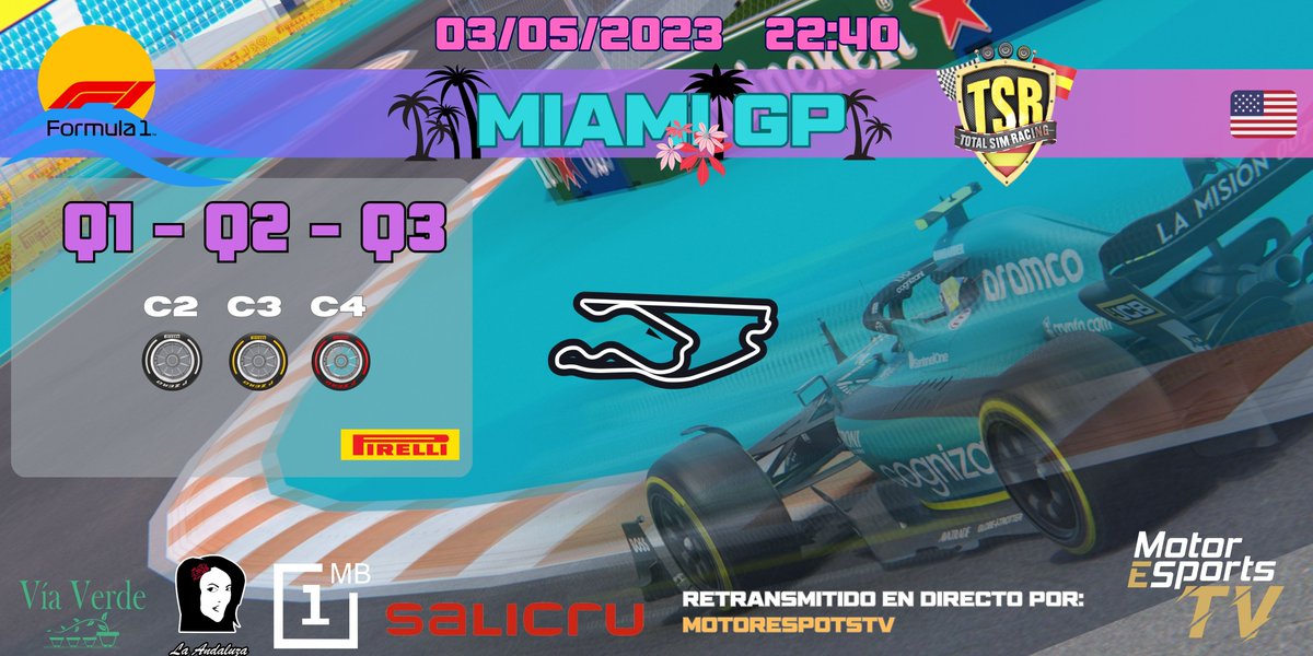 TSRSimRacing's tweet image. Tercera cita de este apasionante campeonato, Welcome to Miami! esta semana nos toca Clasificación con el superformato Q1-Q2-Q3, todos con los cuchillos preparados.

Siguelo en twitch.tv/motoresportstv