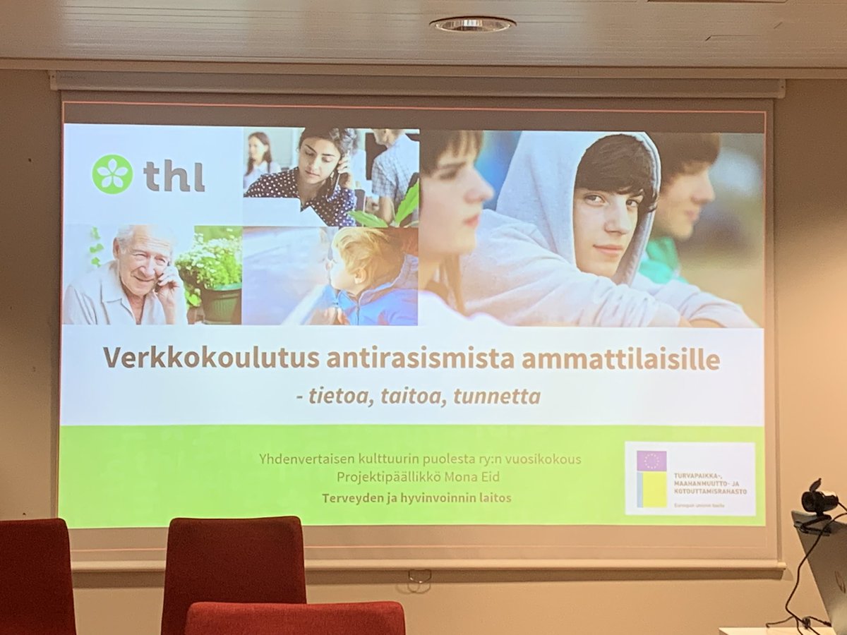 Kulttuuria kaikille -palvelun vuosikokous 2023 alkamassa. Ohjelmassa mm. Mona Eid kertoo THL:n verkkokoulutuksesta antirasismista ammattilaisille. @MonaLizaEid @thlmonet @KulttuuriaKaik #antirasismi #yhdenvertaisuus