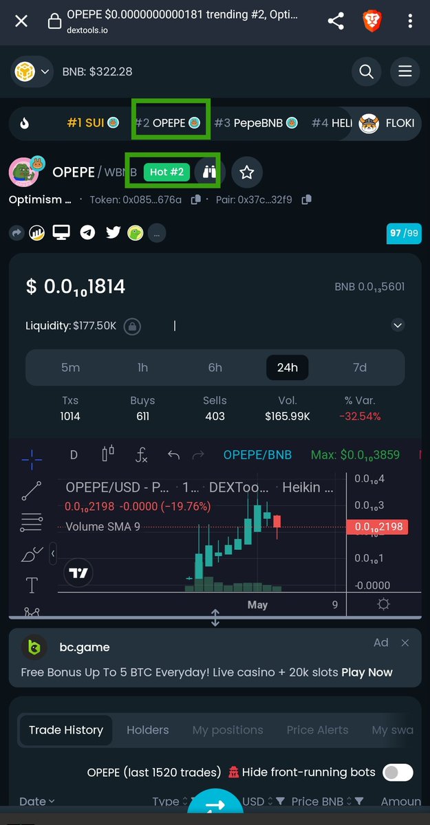 optimismpepe's tweet photo. 10 days consecutive Trending on @DEXToolsApp
and that's why @1goonrich noticed the $OPEPE.
#BSC

https://t.co/wD9Z13iRg2 https://t.co/7eF9R26XW3