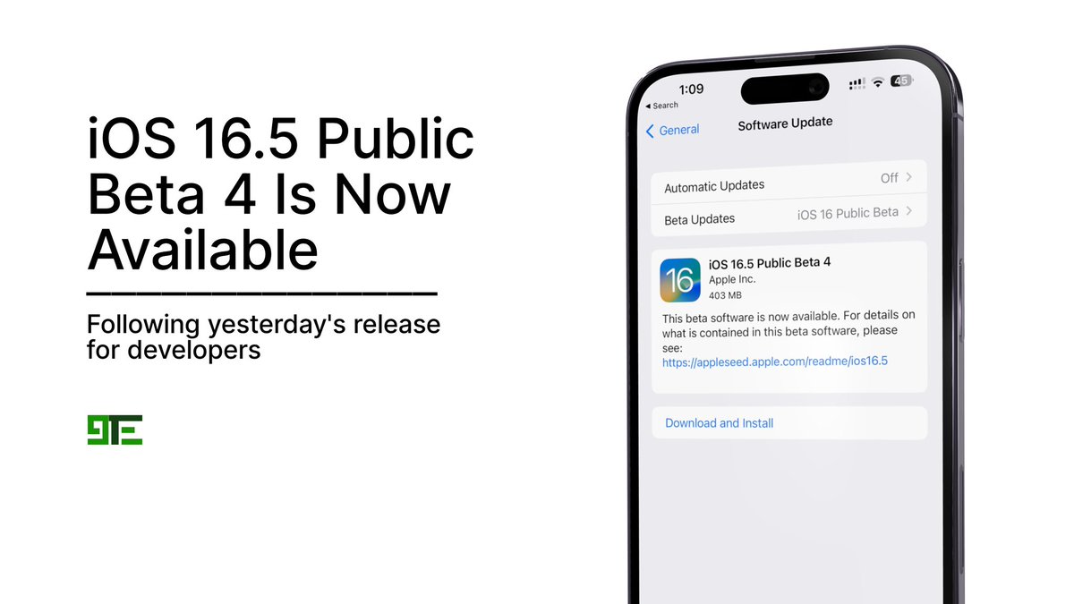 9techeleven's tweet image. iOS 16.5 Public beta 4 is now available after yesterday’s release for developers including the new
• wallpaper category for Pride wallpapers

#ios165 #ios165beta4