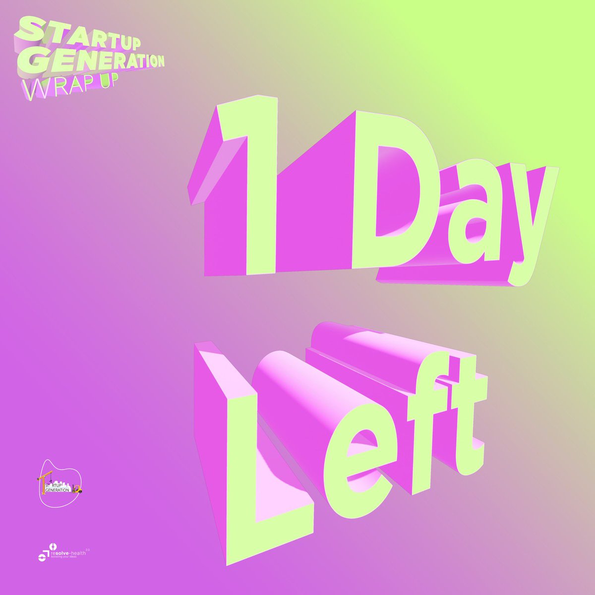 ResolveHealth2's tweet photo. 🔜 One day left until the WRAP UP event. It's tomorrow that the start up generation teams will present the work done during these four weeks of mentoring. 
🚀 Stay tuned! 
#startups #innovation #health #event #mentorship https://t.co/wn3FjIcHys