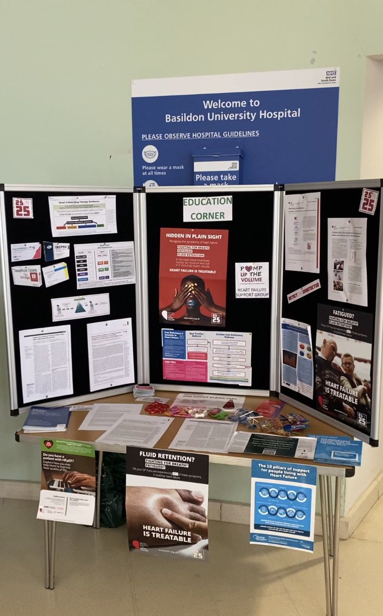 slangley21's tweet photo. Day 1 of #HFAW23 @EssexCTC &amp; @MSEHospitals has commenced! Kicking #heartfailure symptoms into touch. Together let’s change the trajectory of heart failure #25in25 #FeeedomFromFailure #BeatHF #DetectTheUndetected https://t.co/8xxZYrvwpb
