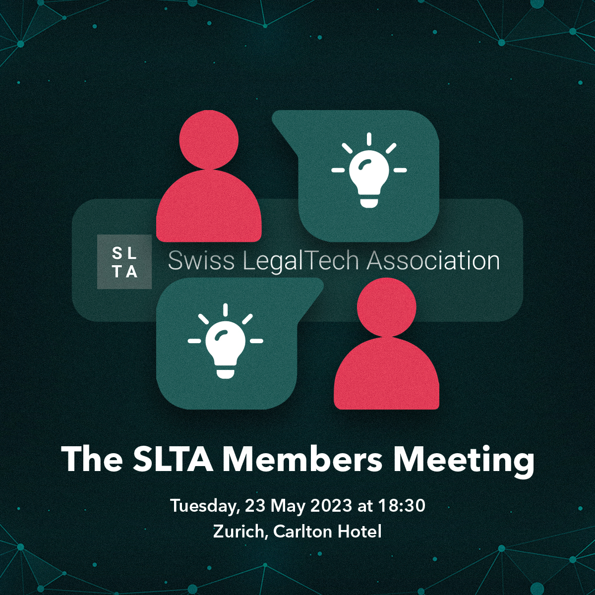 We're excited to extend the invitation for the next SLTA Members Meeting to all SLTA Members, and we encourage you to bring a friend who shares your interest in #legaltech 💡 

To register for the event, follow this link: lnkd.in/gDGd6JxG 

We look forward to seeing you!