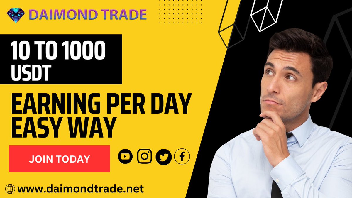 DaimondTrade's tweet photo. How to Grow yourwealth successfully.
You can earn 10 to 1000 USDT per day in easy way.

Join us Today

🟢 Website : 👇
https://t.co/CUQ8b8BzGY
🟢 Contact For any Enquiries : 👇
📧 daimondtrade77@gmail.com

#daimondtrade #daimond_trade #trading #forex #bitcoin #money #trader https://t.co/vJNWgDnWsj