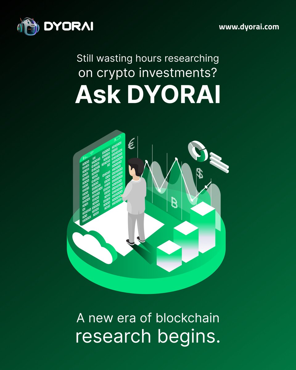 dyoraiofficial's tweet photo. Web3 users, developers, and businesses, all love DYORAI 🤖   

The reason is the value DYORAI brings to the Blockchain space.  👇👇Here are the top reasons 👇👇
🌐: https://t.co/B5nw8WYxXh   

#DYOR #DYORAI #AI #CryptoNews https://t.co/WyWfvCIYGE