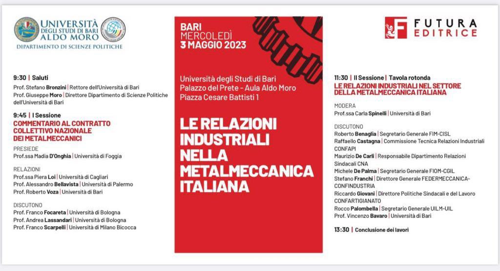 FIMCislStampa's tweet photo. #Benaglia #FIM intervenendo all’@unibait 👉: “nella metalmeccanica la contrattazione è viva più che mai perché sa affrontare i cambiamenti del lavoro con innovazione e capacità di riconoscere il valore crescente del lavoro” https://t.co/0w4T3iz8Zm