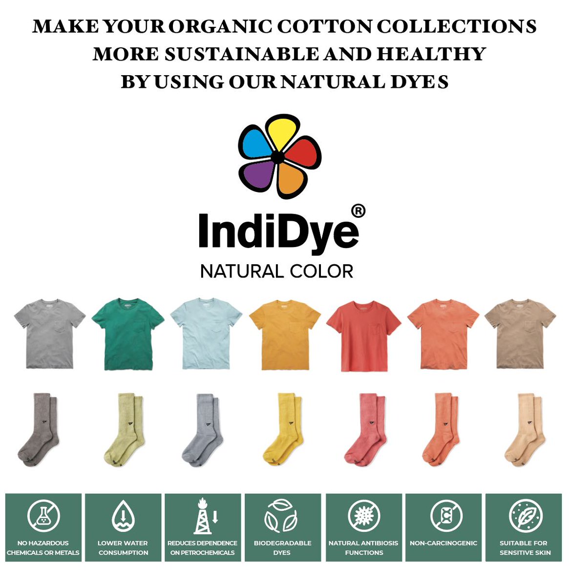 Plant dyes are natural, earth friendly, organic dyes.  IndiDye® achieve quality high level color fastness, without the use of hazardous chemicals, heavy metals, mordants or salts.
#naturalcolor #naturaldyes #naturaldyeing #naturaldye #sustainablecolors #ecocolor #ecodyes