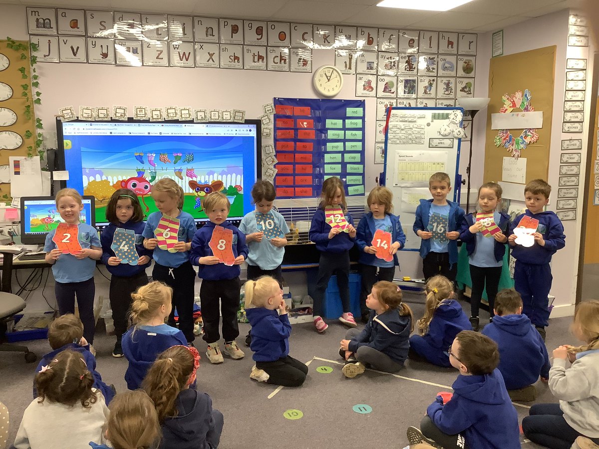 StAgnesRecClass's tweet photo. This week Reception have been practising counting in 2s. We talked about when it would be useful to do this and also what things came in 2s. We talked about a pair being 2. #stagnesmaths https://t.co/SzBrLWUFK2