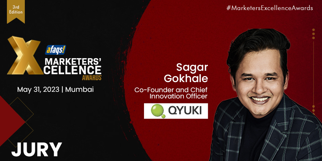 #MarketersExcellenceAwards: We are excited to have Sagar Gokhale from @MyQyuki as our juror at Marketers Excellence Awards 2023. 
Know more: bit.ly/3mEv6kQ 

#Marketing #Awards #Advertising #agency @afaqs
#agency #digital #design #influencermarketing #socialmedia