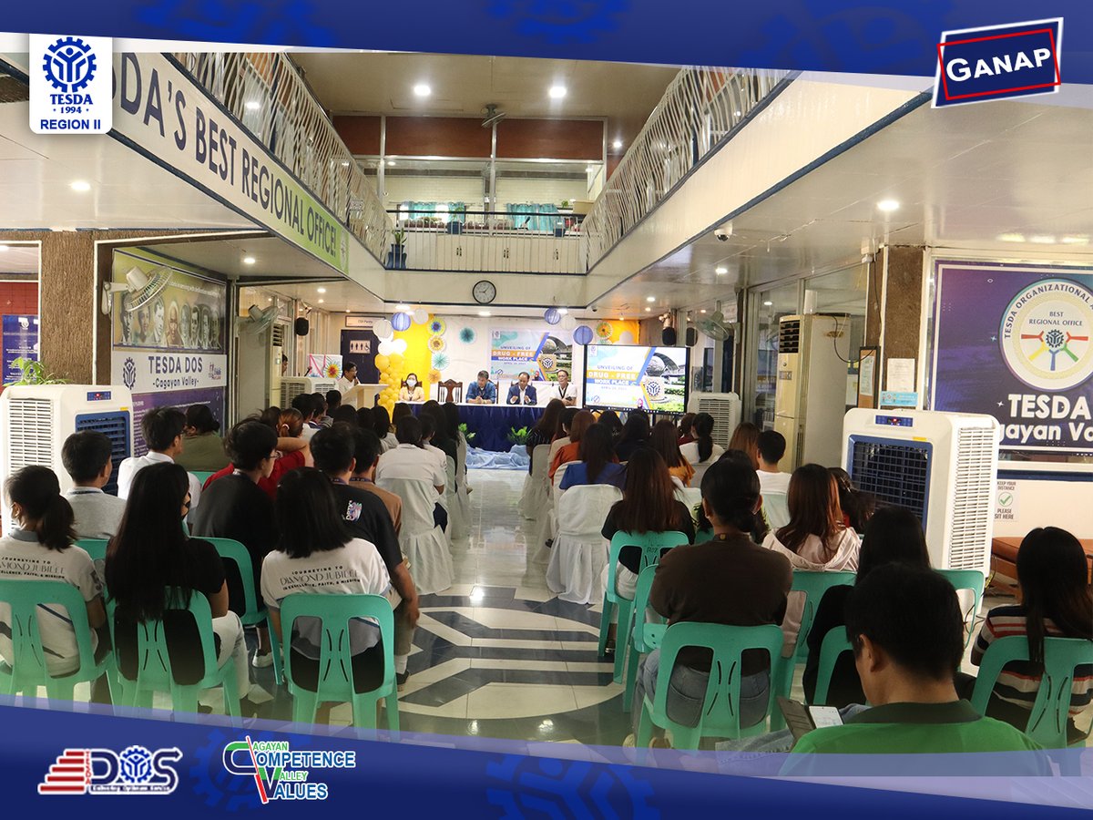 tesdaofficial's tweet photo. TINGNAN: Noong April 28, ang TESDA Region II ay opisyal na idineklara bilang Drug-Free Workplace ng Philippine Drug Enforcement Agency (PDEA) Region II.
#LevelUpSaTESDA
#TESDAAbotLahat https://t.co/Dol3J3gL5D