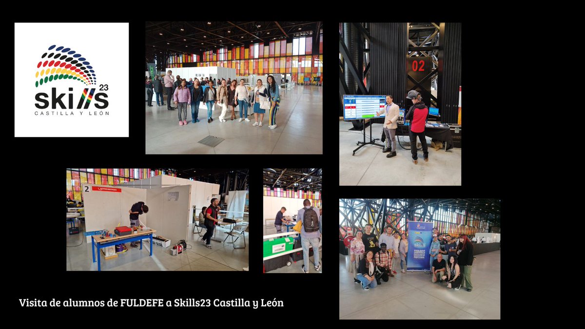 Ildefe's tweet photo. 📸La semana pasada, alumnos de #FULDEFE @LeonAyto visitaron Skills23, la competición de estudiantes de Formación Profesional de Castilla y León.

🏆¡Enhorabuena a los alumnos y centros ganadores!🏆

#FSE_CYLSKILLS #LeónEsp #FormaciónParaElEmpleo #ObjetivoEmpleo https://t.co/dkdOeeZuo9